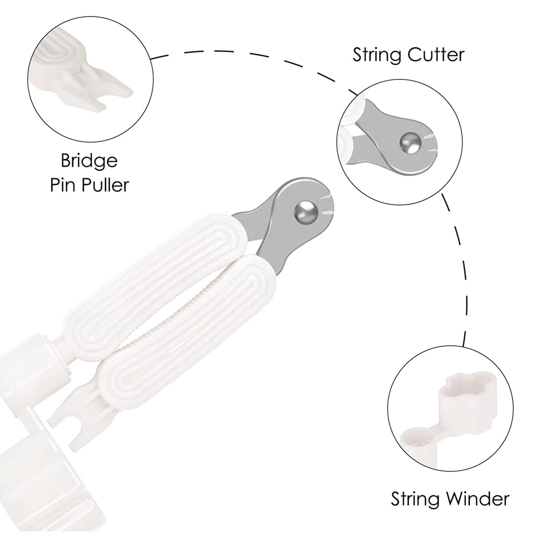 Avvolgicorde Chitarra 3 In 1 - Con Tagliafili Ed Estrattore Chiodi, Nero - Foto 4