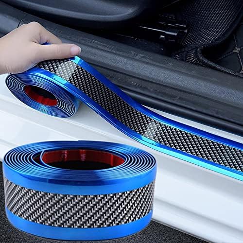 EOHMAK Automotive Door Entry Guard Car Door Sill Protector Anti-Collision Strip Rubber Waterproof Protection Strip for Most Car (3M Length, 7CM Width, Blue)