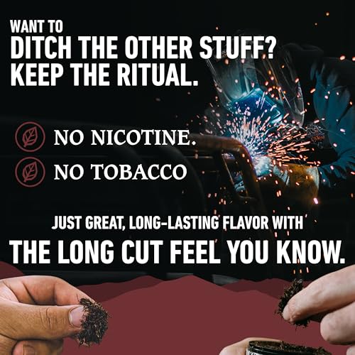 Image of Smokey Mountain Herbal Long Cut - Straight - 10 Can Box - Tobacco Free and Nicotine Free Snuff