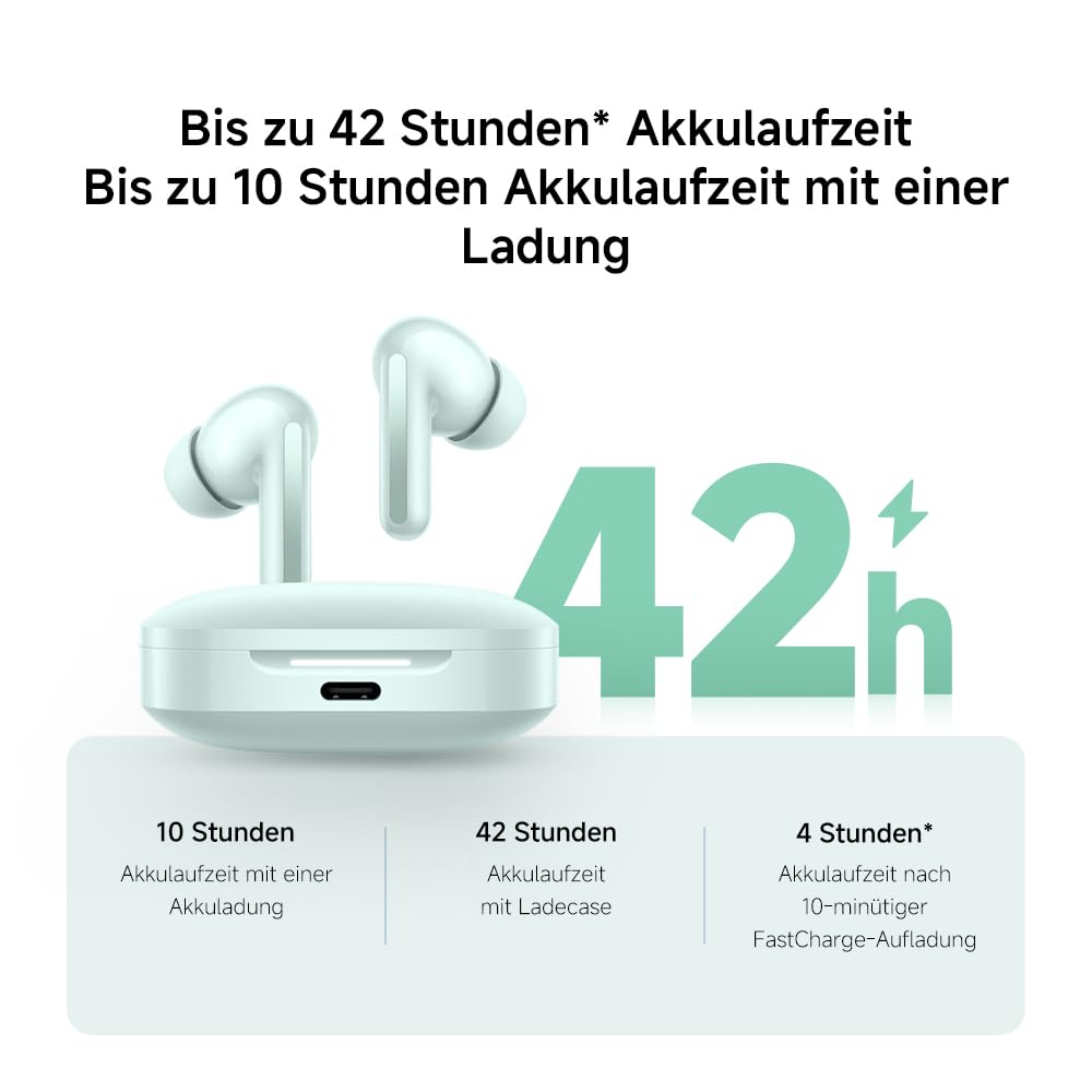 XIAOMI Redmi Buds 6 – Kabellose Bluetooth-In-Ear-Kopfhörer, Dual-Treiber, immersiver Sound, 49 dB aktive Geräuschunterdrückung, bis zu 10h+42h Akkulaufzeit, IP54, Schwarz