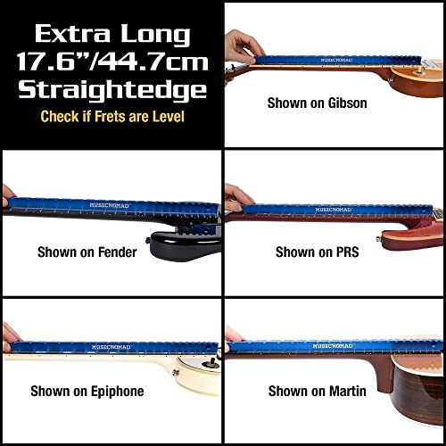 MusicNomad Tri-Beam 3'n 1 Dual Notched Straight Edge & Precision