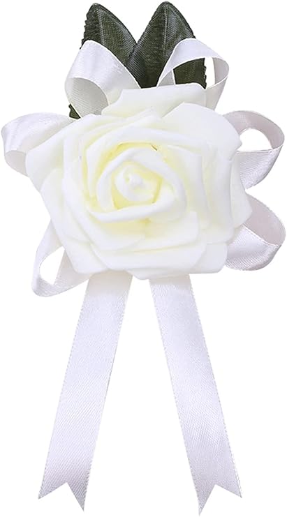 Rose Men's Corsage Groom Lapel Pin Men's Brooch Handmade Business Wedding Supplies for Wedding Dance Party Decor Bridal Prom Accessories lpzsmd 1025(Color:Black)