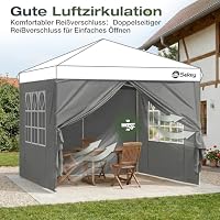Sekey 4PCS Pavillon Seitenteile 3x3 Seitenwände für Pavillon 3x6 – Ansicht 6