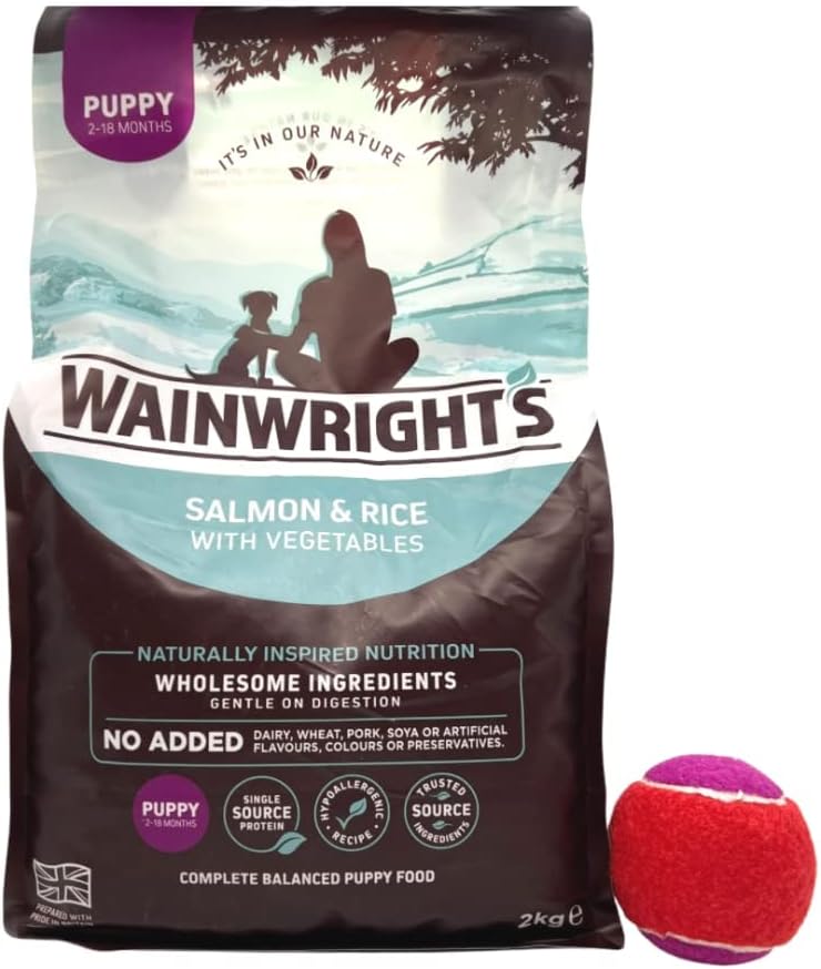 Wainwright's Complete Dry Puppy Food Salmon And Brown Rice 2 kg + Ball