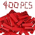 JAPCHET 400 PCS Reusable Leveling Wedges, Tile Leveling System Wedges for 1/8, 1/16, 1/32 Inch Spacers for Tile Leveler Installation, Red