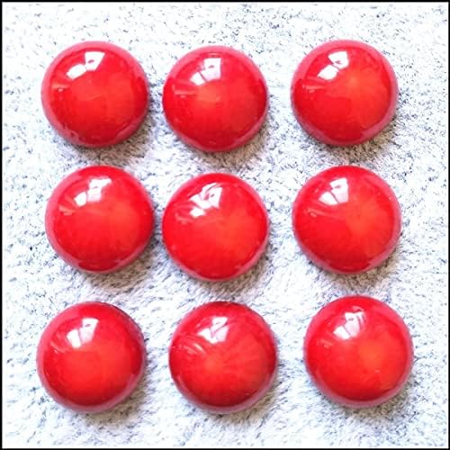 10pcs Red Coral Cabochons Coin Shapes CABS Earring Pins Fashion Bracelet Making Accessories 3mm 4mm 5mm 6mm 7mm 8mm 9mm 10mm - (Item Diameter: 6mm)