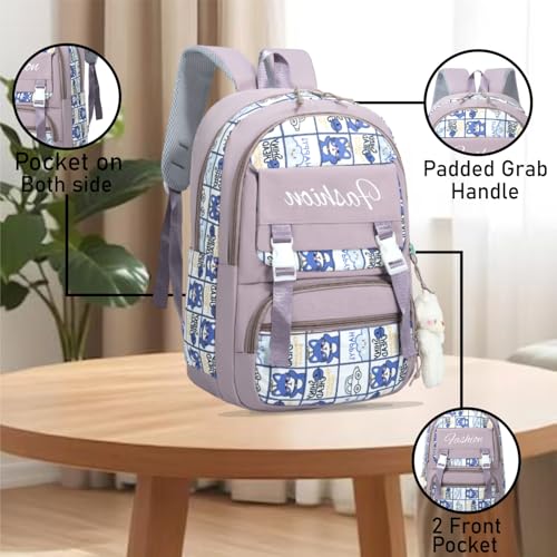 Image of Tinytot 30 Litre Japanese Korean Style School Bag Water-Resistant Laptop & Travel Backpack - Unisex Large 18 Inches Multipurpose Student Backpack for Boys & Girls, Men & Women