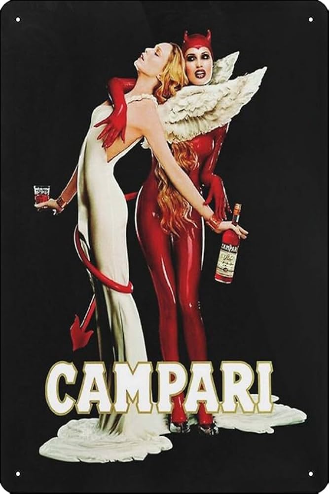 額縁付きポスター画　campari 額装品 CAMPARI カンパリ イタリア カンパリソーダ /80年代/昭和