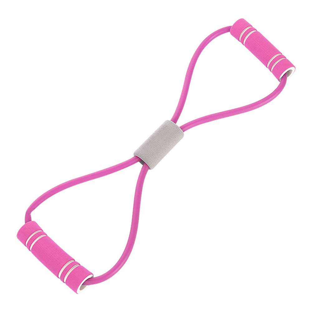 8-Shape Gymnasium Sports Fitness Sport Resistance Line Loop Bands Train Exercise Pink