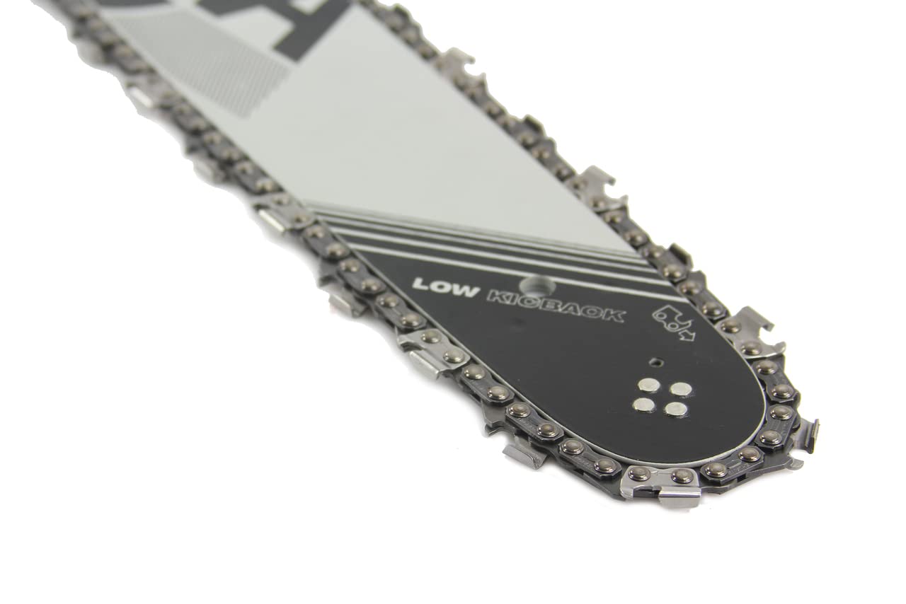 Set Lama Barra Guida 2 Catene 38 cm 15" per Motosega Passo Catena 0,325" 64 Maglie Larghezza Catena 1,5 mm