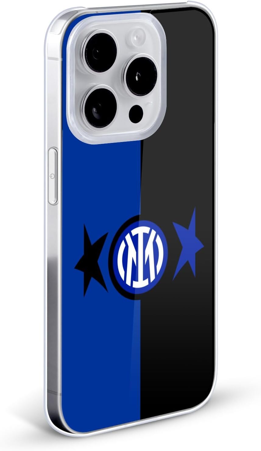 Head Case Designs Officially Licensed Inter Milan Black & Blue IM 2Stars Hard Back Case Compatible with Apple iPhone 12 / iPhone 12 Pro