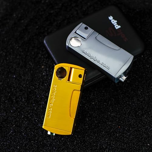 Encendedor a prueba de viento con llama ajustable y recargable miniatura 5