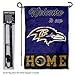 Ravens Welcome to Our Home Garden Flag and Flagpole Mount