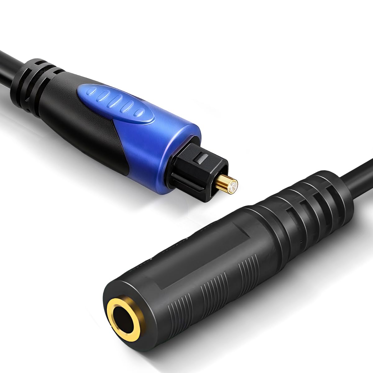 192KHz DAC Optical to 3.5mm Converter, Optical Audio Cable to AUX Adapter, Unidirectional from SPDIF Digital to Analog Audio Converter for TV Sound Out to Speaker Headphone with AUX-in Input Jack