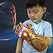 Thanos Infinity Gauntlet LED Light Up PVC Glove Cosplay Prop Costume for Halloween Party (Kids Version)