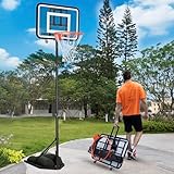Portable Basketball Hoop Outdoor Basketball Goal Adjustable Basketball Hoops Outdoor Indoor 6.9 to 8.7 Ft Youth Basketball Hoop Basket Ball Hoop Outside (Portable Basketball Hoop)