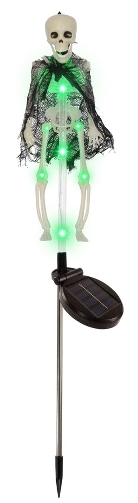 Solar Skeleton Yard Stake, Halloween Garden Light 3D Creepy LED Lamp