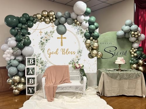 Fondo decorativo God Bless 8x6ft blanco miniatura 4