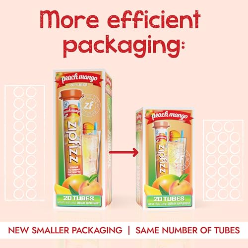 Image of Zipfizz Daily Energy Drink Powder, Peach Mango, 240 Pack | 3-in-1 Sustained Energy, Rapid Hydration, and Essential Vitamins | Sugar-Free | Electrolyte Powder | Contains Vitamin B-12 & Antioxidants