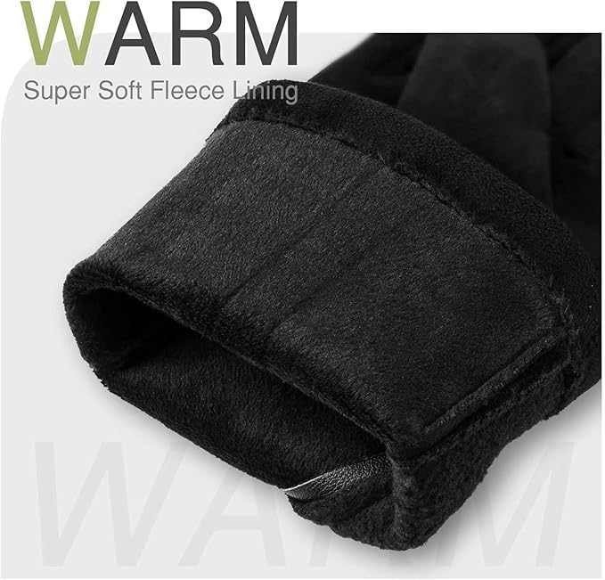 Image of Tomorrow Winter Gloves for Women, Cold Weather Suede Gloves, Touchscreen Gloves for Women, Gloves for Cold Weather and Outdoor Activities,Plush lined gloves, Thermal winter gloves