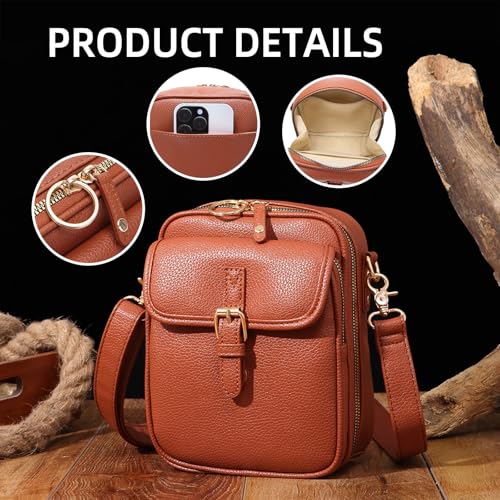 Vintage Leather Crossbody Bag for Women | 2025 Large Capacity Mini Messenger Bag, Retro Small Purse for Daily Use & Travel4