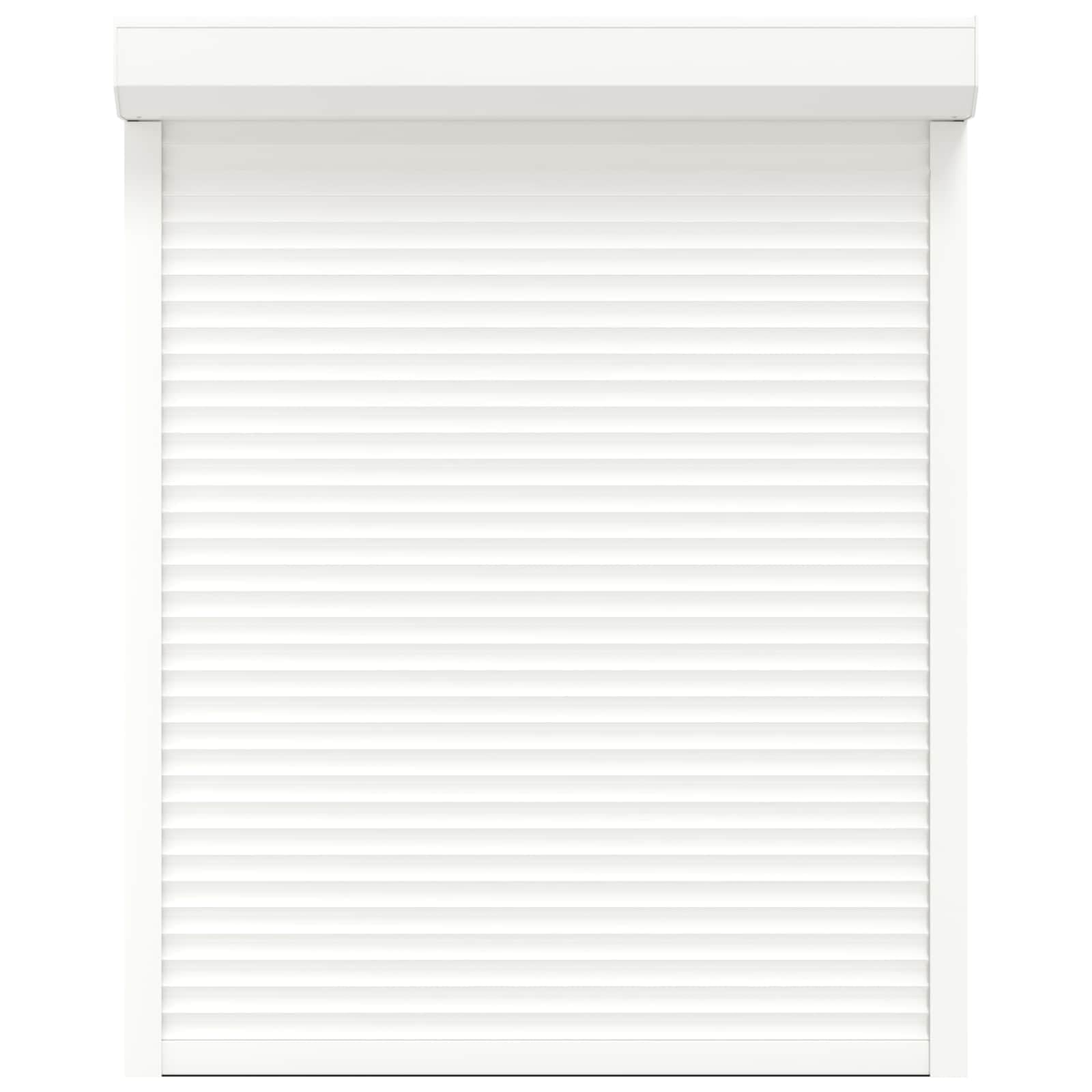 Volet roulant blanc en aluminium et polyuréthane 120 x 150 cm avec lamelles pour fenêtre, brise-vue, protection solaire, occultant, protection thermique et anti-effraction extérieur