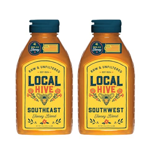 Local Hive Miel Cruda y Sin Filtrar 2 Sabores 16 oz c/u