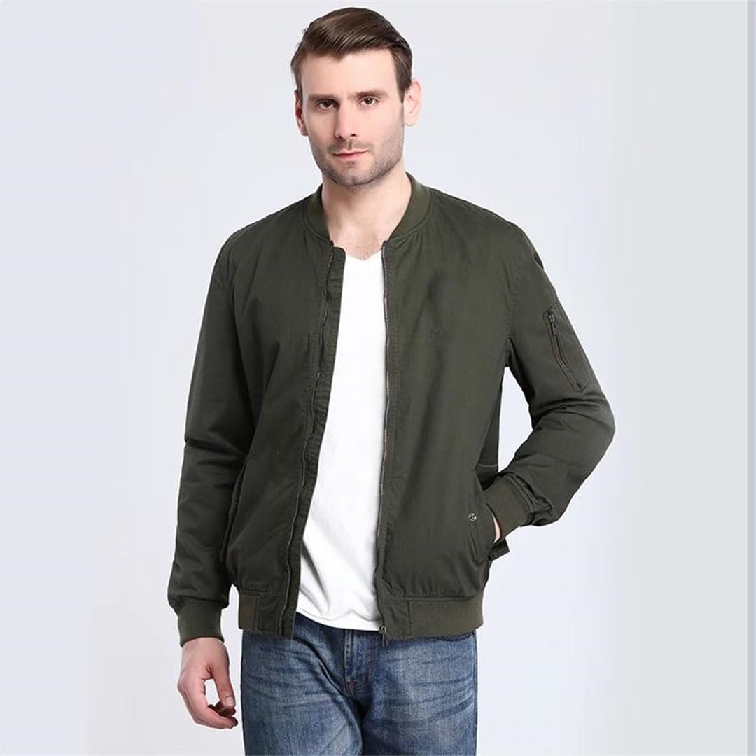 Mens Bomber Jackets Washed Cotton Trenchcoatss Printed Coat