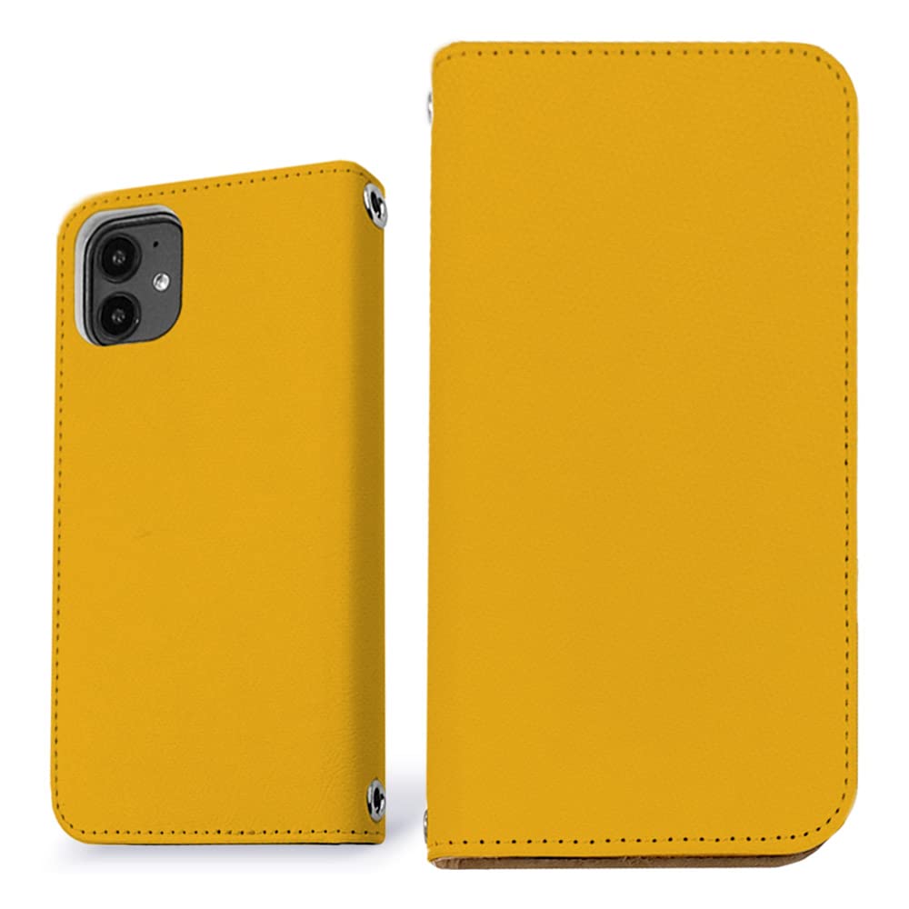 Amazon.co.jp: Y-NATURAL iPhone12mini 手帳型スマホケース 山吹色