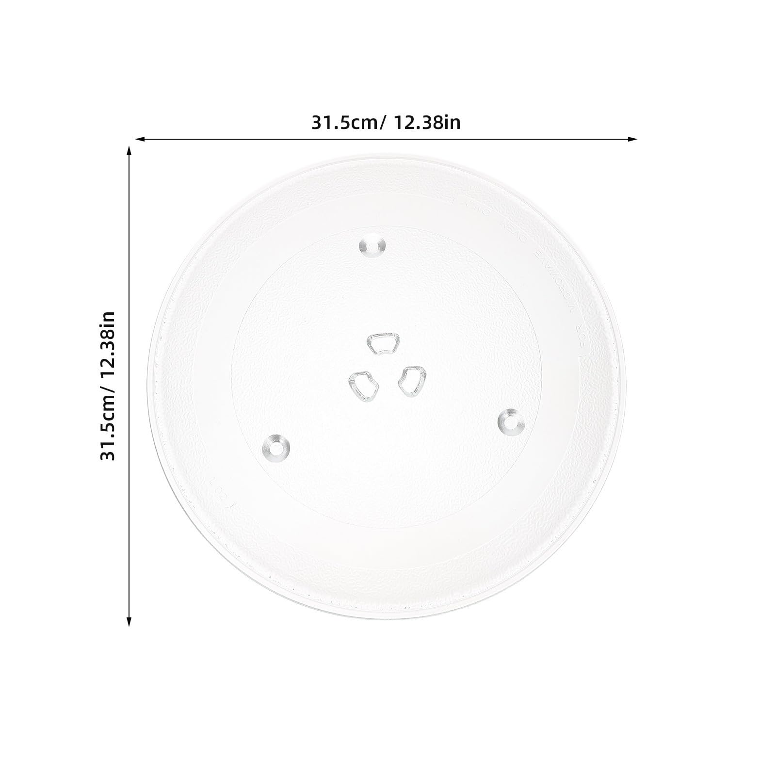 ULTECHNOVO Plato Giratorio de Vidrio Superficie Fácil de Limpiar y Suave para Microondas Adecuado para Cocinar en Horno y Uso en Cocina
