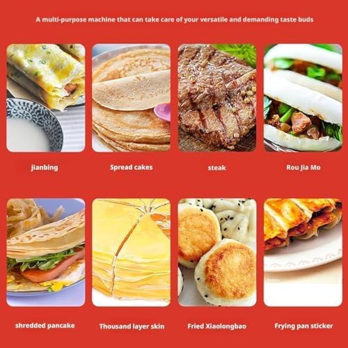 1500W Commercial Electric Crepe Maker - Adjustable Temperature Non-Stick Pancake Machine for Perfect Crepes, Pancakes, and Omelettes - Ideal for Restaurants and Home Use