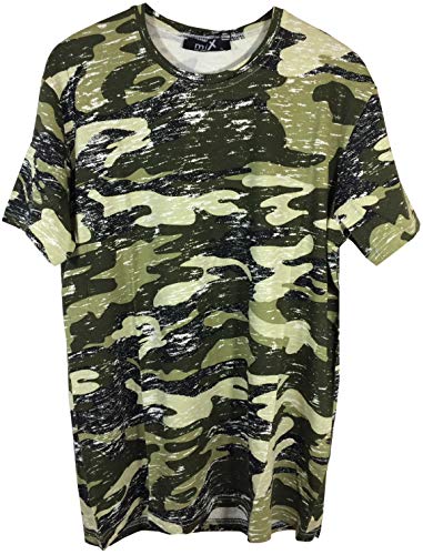 Camiseta de manga corta para hombre, diseño militar, camuflaje, Todo el año, Redondo, Manga Corta, Hombre, color Camuflaje verde., tamaño L Cover