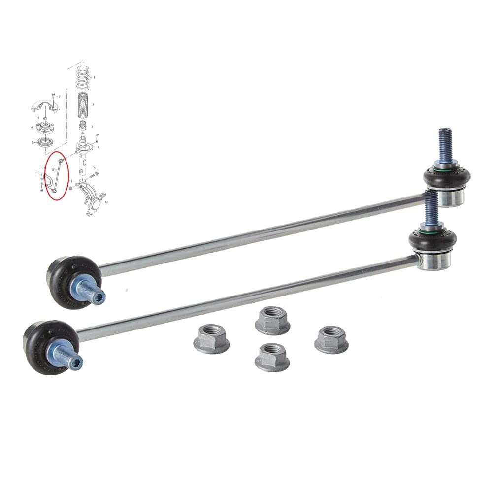 2 PCS Front L/R Stabiliser Anti Roll Bar Drop Links For WV Beetle Caddy Golf Jetta Passat T-Roc Tiguan Touran 1K0411315D - AUTORCE
