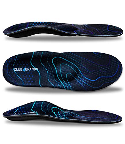 CLUB4BRANDS Plantillas Work | Plantillas ortopédicas para hombres y mujeres | para aliviar el dolor de los pies planos y la fascitis plantar | soporte puente normal | 44-45 EUR / 9.5-10 UK
