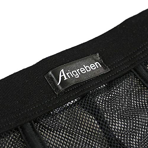 Mens Transparent Underwear See-Through Mesh Underpants Boxer Briefs Sexy T Lingerie Shorts Zulmaliu4