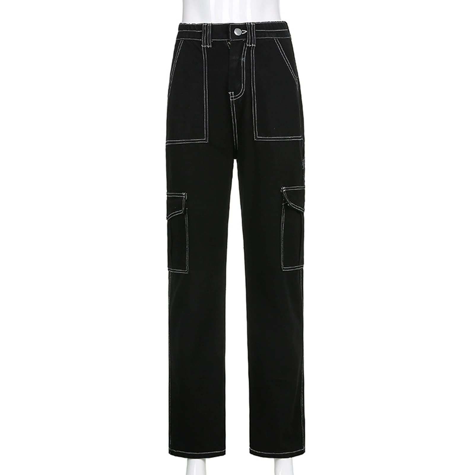 jean Pantalones Vaqueros Holgados Para Mujer, Pantalones Acampanados Independientes, Pantalones Vaqueros Sueltos Vintage De Cintura Alta Para Niñas, Pantalones Vaqueros De Calle