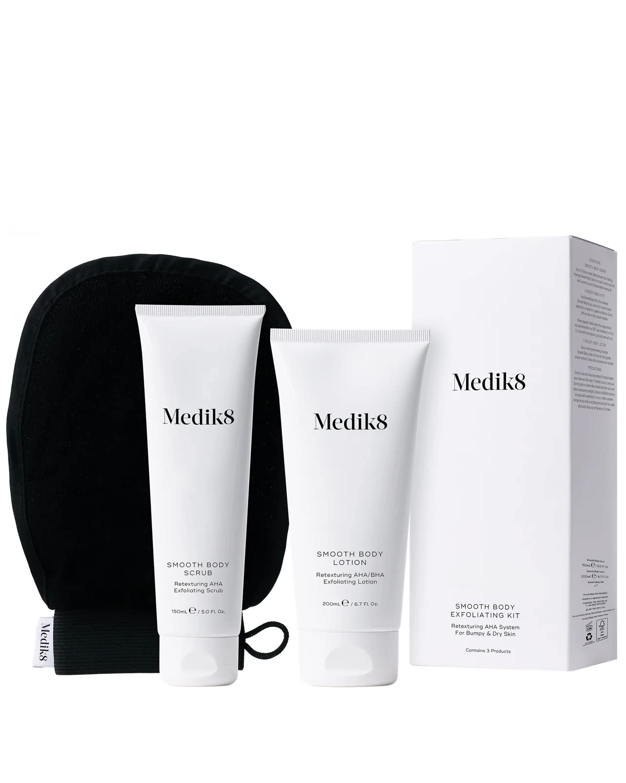 MEDIK8 Smooth Body Exfoliating Kit (Smooth Body Scrub 150 ml + Smooth Body Lotion 200 ml)