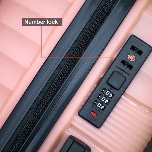 Image of Nasher Miles Mumbai Hard-Sided Polypropylene Cabin Luggage 20 inch | 55cm | 8 Wheels Small Trolley Bag for Travel | Suitcase (Peach)