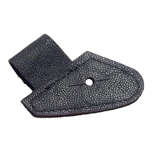 FAVOMOTO End-pin Jack Buckle for Mandolin Black Leather 3pcs Guitar End-pin Jack Strap Easy to Attach