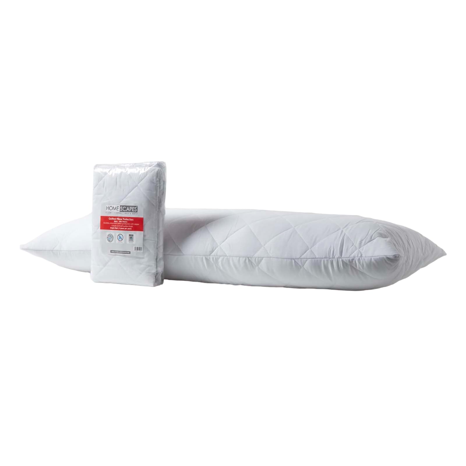 Homescapes Quilted Body Pillow Protector from B&Q
