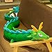 Decanyue 220 cm Bella Simulazione Drago Lungo Peluche Giocattolo Morbido Cartoon Animale Zodiaco Drago Dinosauro Bambola di pezza Cuscino per Dormire Migliori Regali 220 cm A