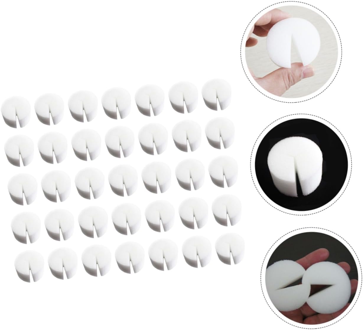 VICASKY 165pcs Hydroponic Planting Sponges Soilless Gardening Tools for Use for Germination and Vegetable Cultivation Efficient Clean Cultivation