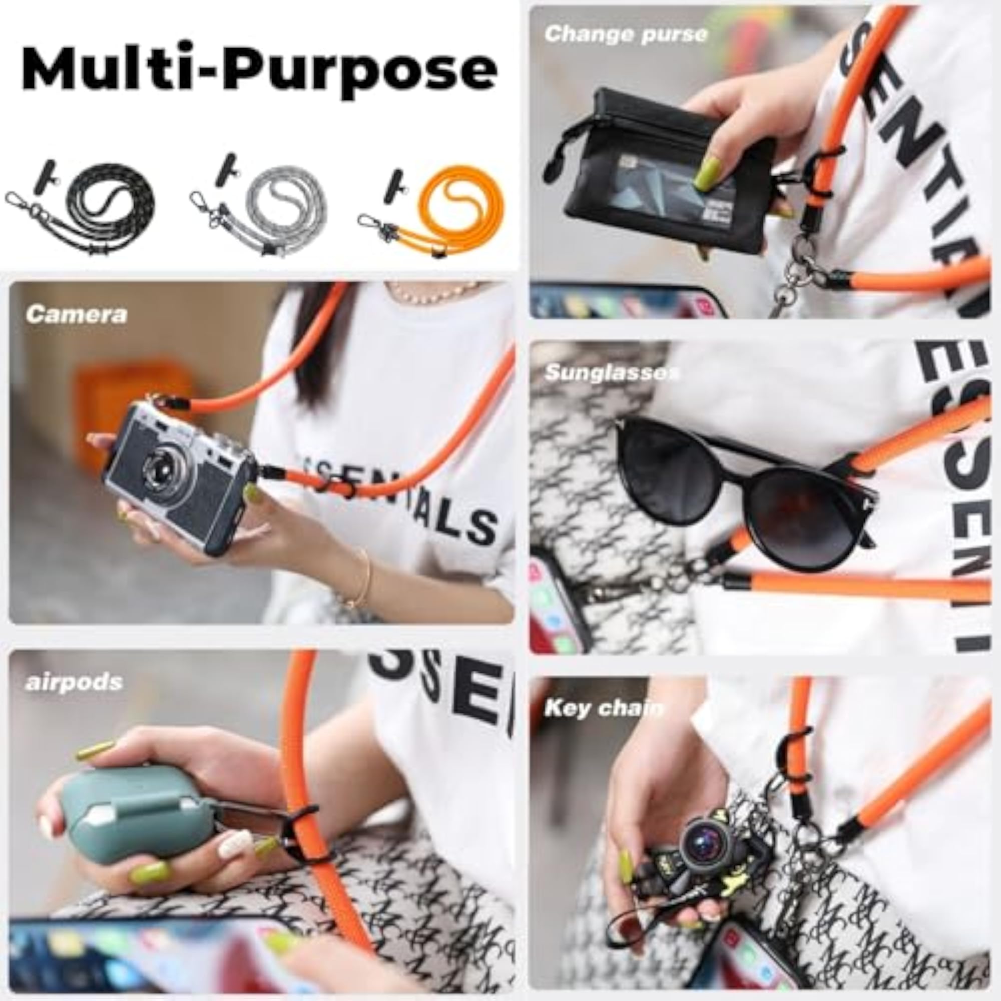 Adjustable Cell Phone Lanyard Crossbody Neck Strap