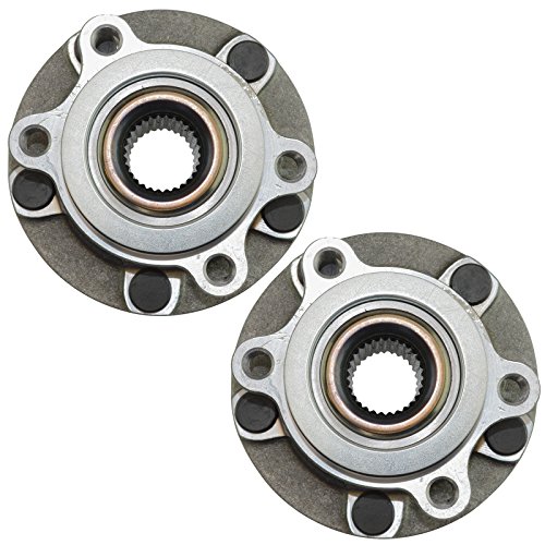 Image of TRQ Front Left and Right Wheel Bearing & Hub Assembly Set 2 Piece for 2011-2017 Nissan Juke 2011-2012 Leaf