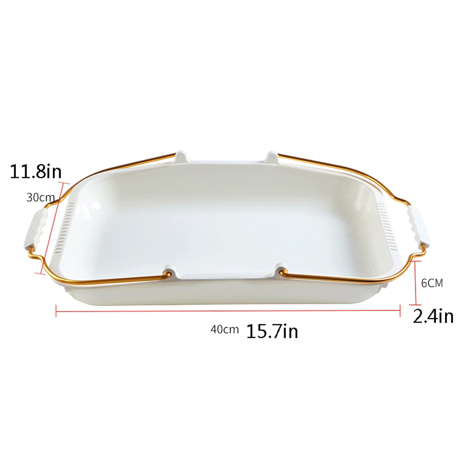 Bandeja para Servir Bandeja de Servir Bandeja Rectangular con Bandeja de Mango Postre de Pan Postre Multiusping Bandeja Bandejas para Servir