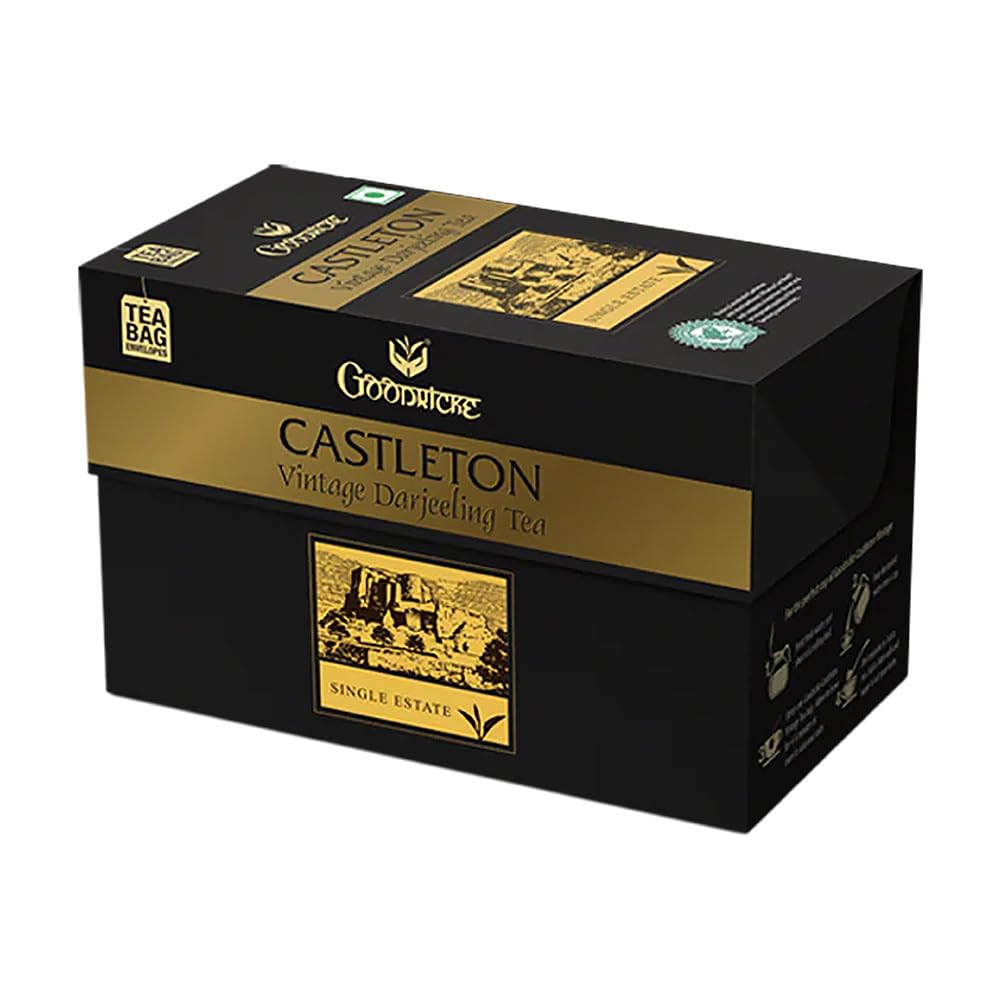 Sponsored Ad - Castleton Vintage Darjeeling Tea Bags - 25 Teabags (Pack of 1) | Premium Black Tea with Rich Taste & Aroma