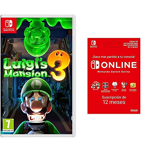 Nintendo Luigi's Mansion 3, Edición: Estándar + Switch Online 12 Meses Código de descarga