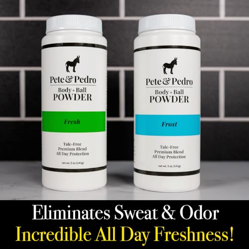 Pete & Pedro 761736011424 Body & Ball Powder (Fresh Scent), Talc-Free Men’S Body Powder Deodorant thumb #3