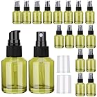 Segbeauty 18 frascos de vidro para viagem de 28,3 g com 9 recipientes pequenos para loção, 9 frascos recarregáveis de perfume, dispensador de bomba de 30 ml, frasco de spray vazio, dispensador de