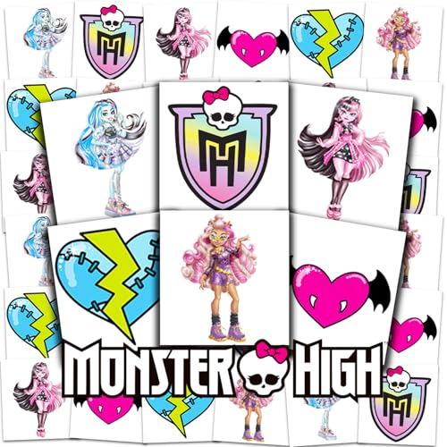 Monster High Tattoos Party Favors Bundle - 72 Pc Individual Tattoos